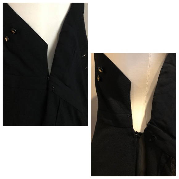 ✨Vintage EXTREMELY RARE CHANEL Ad Campaign CC Logo Button One Shoulder Dress - Picture 12 of 16